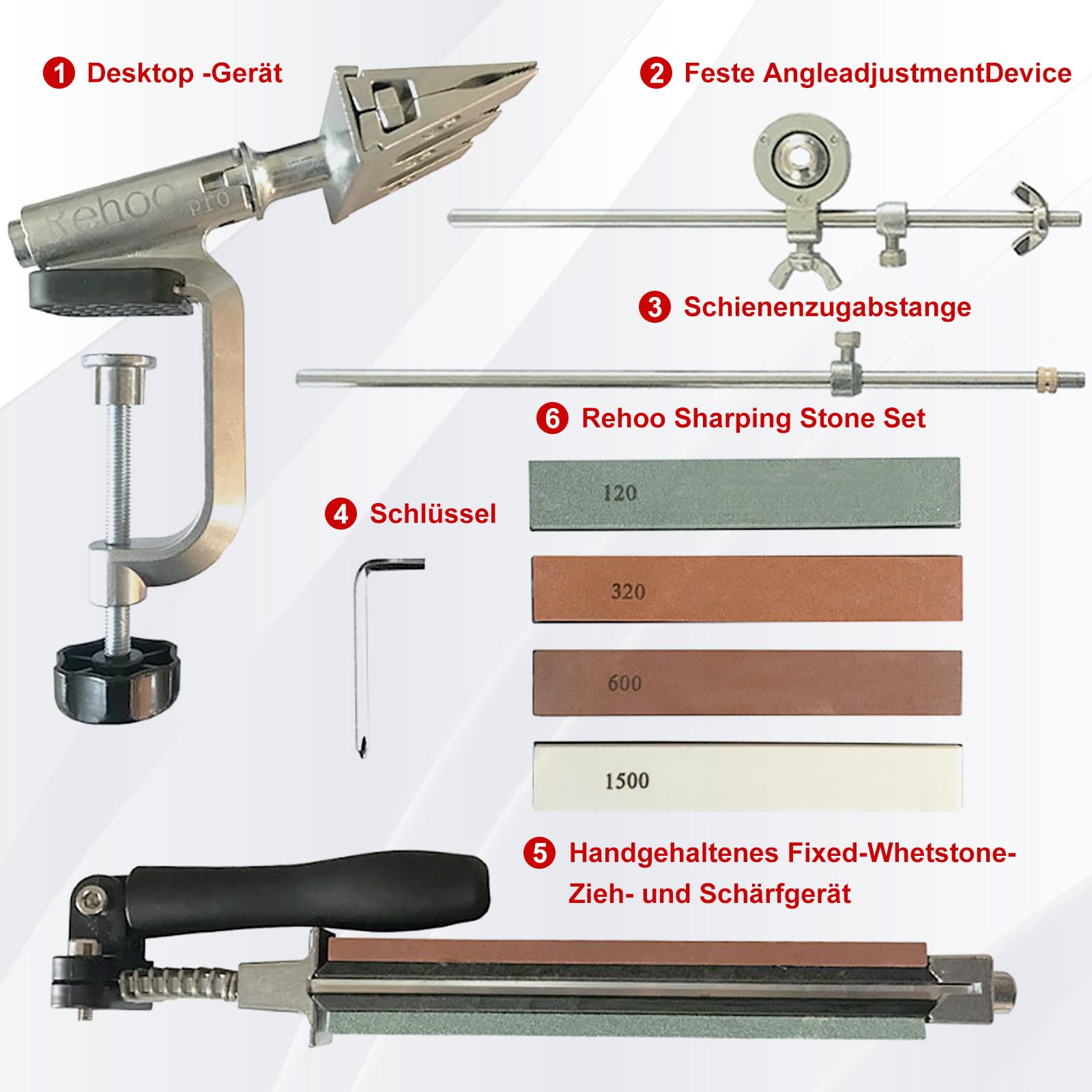 Affilacoltelli professionale con 10 mole, affilacoltelli professionale, grana 120-3000 per coltelli da cucina, angolo regolabile, sistema di affilatura dei coltelli
