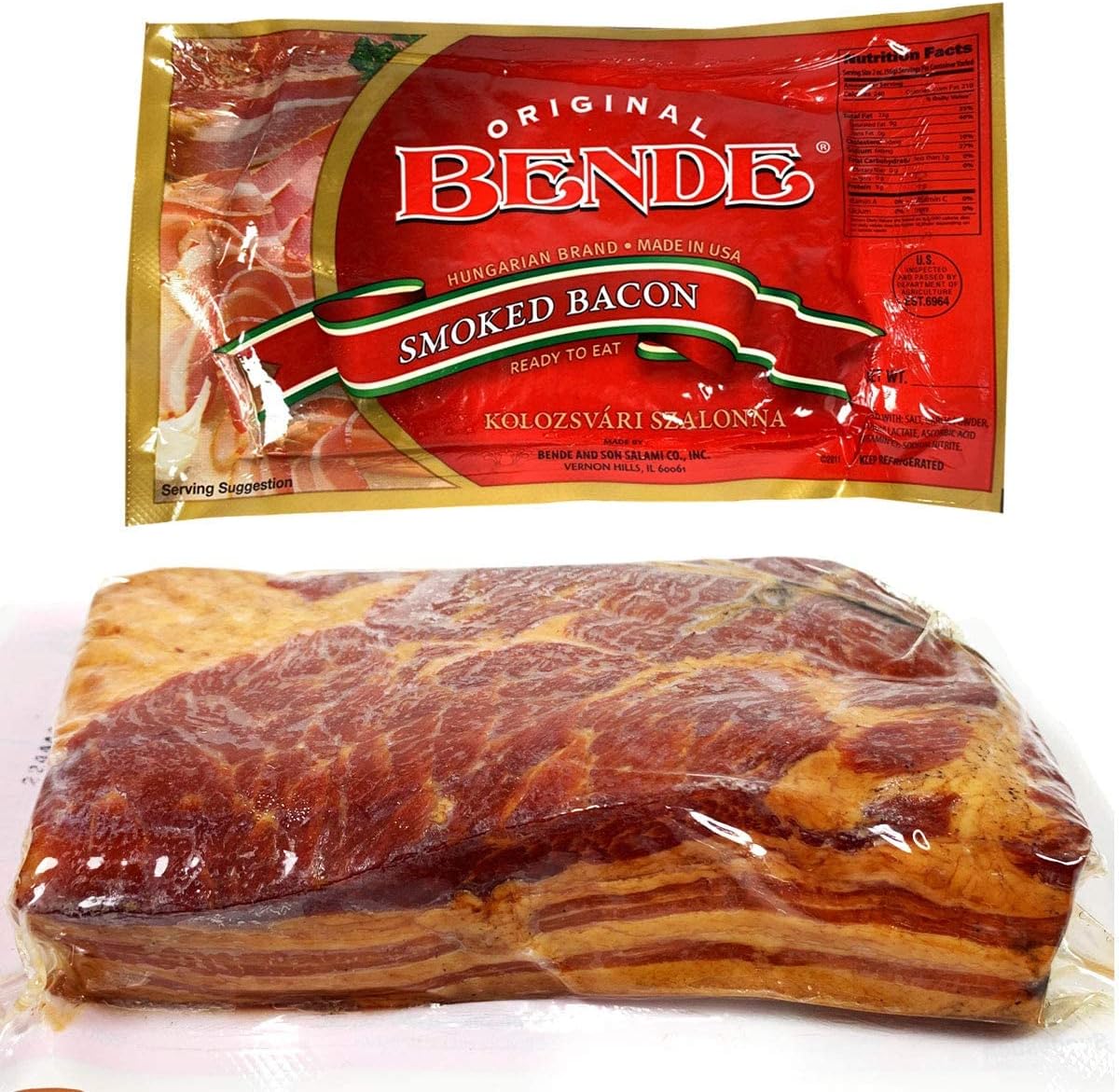 Bende Smoked Bacon Kolozsvari 0.9 Lb - European Smoked Bacon For Savory Delights