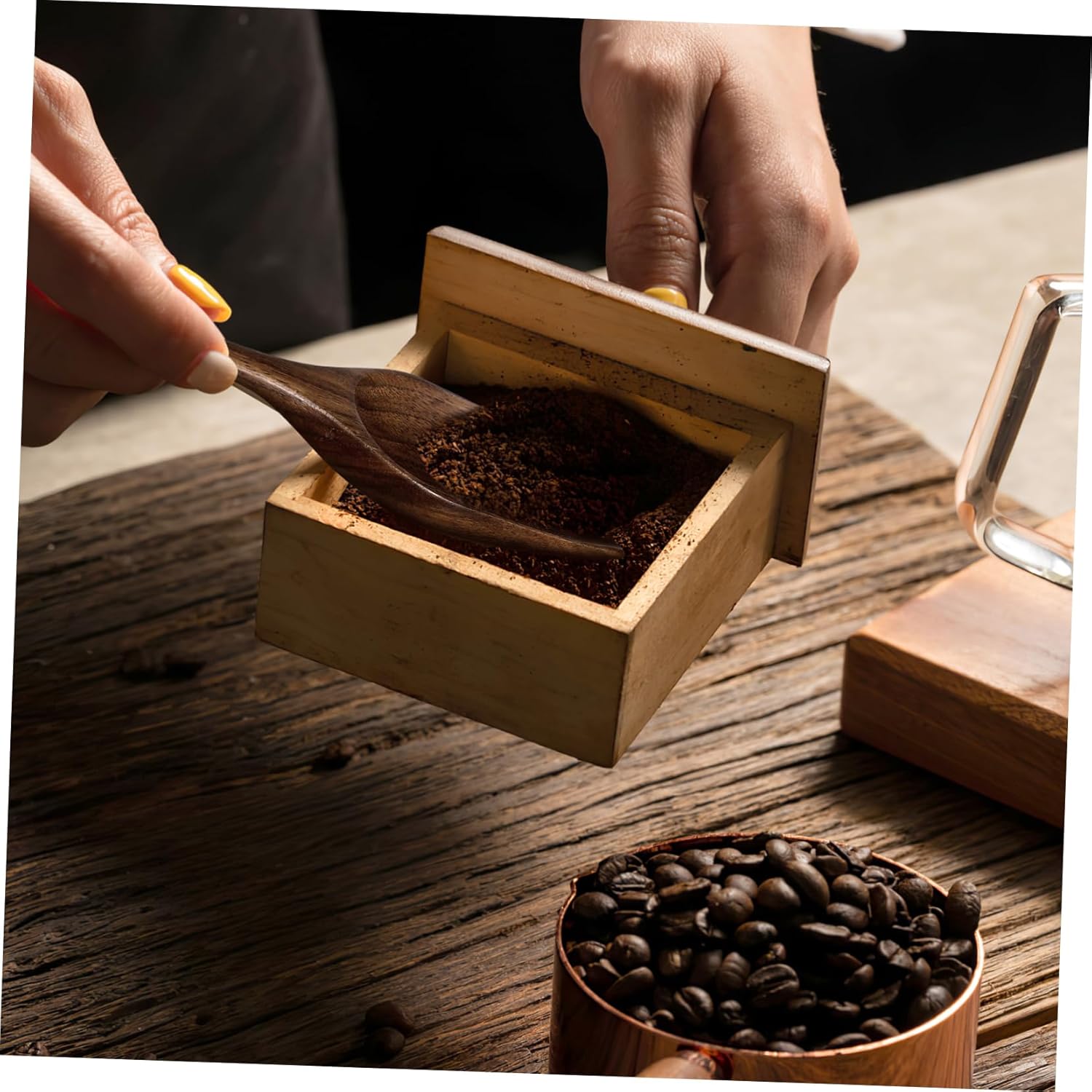 3pcs Practical Tea Spoon and Coffee Bean Scoop Ergonomic Grain Spoon for Tea Coffee and Rice Versatile Kitchen Accessory for Home and Restaurant Use