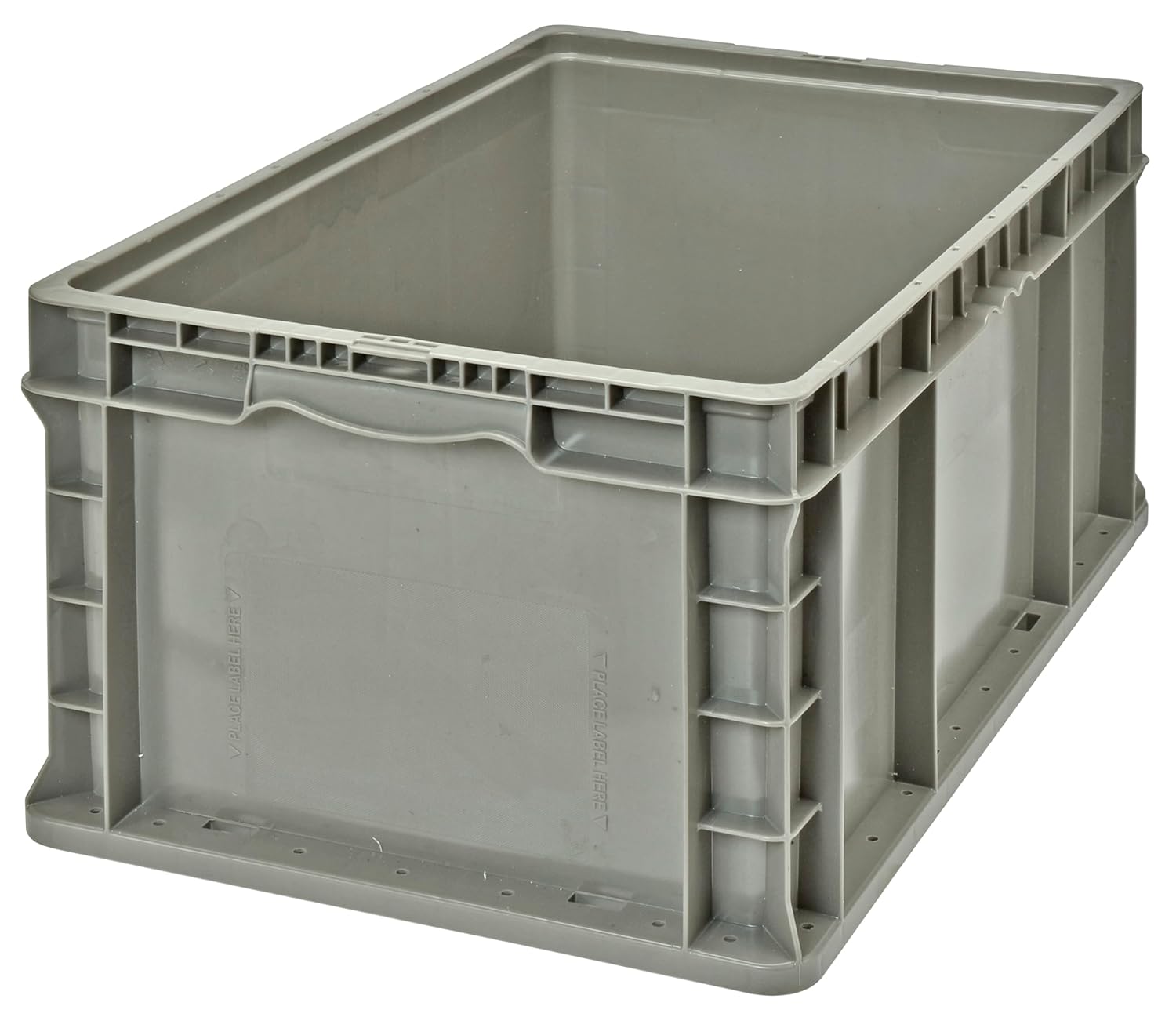 FSE 373-RSO2415-9 Stacker Straight Wall Container, Outside: 15"W x 24"L x 9-5/16"H, up to 175 lbs. Stack Capacity, Gray