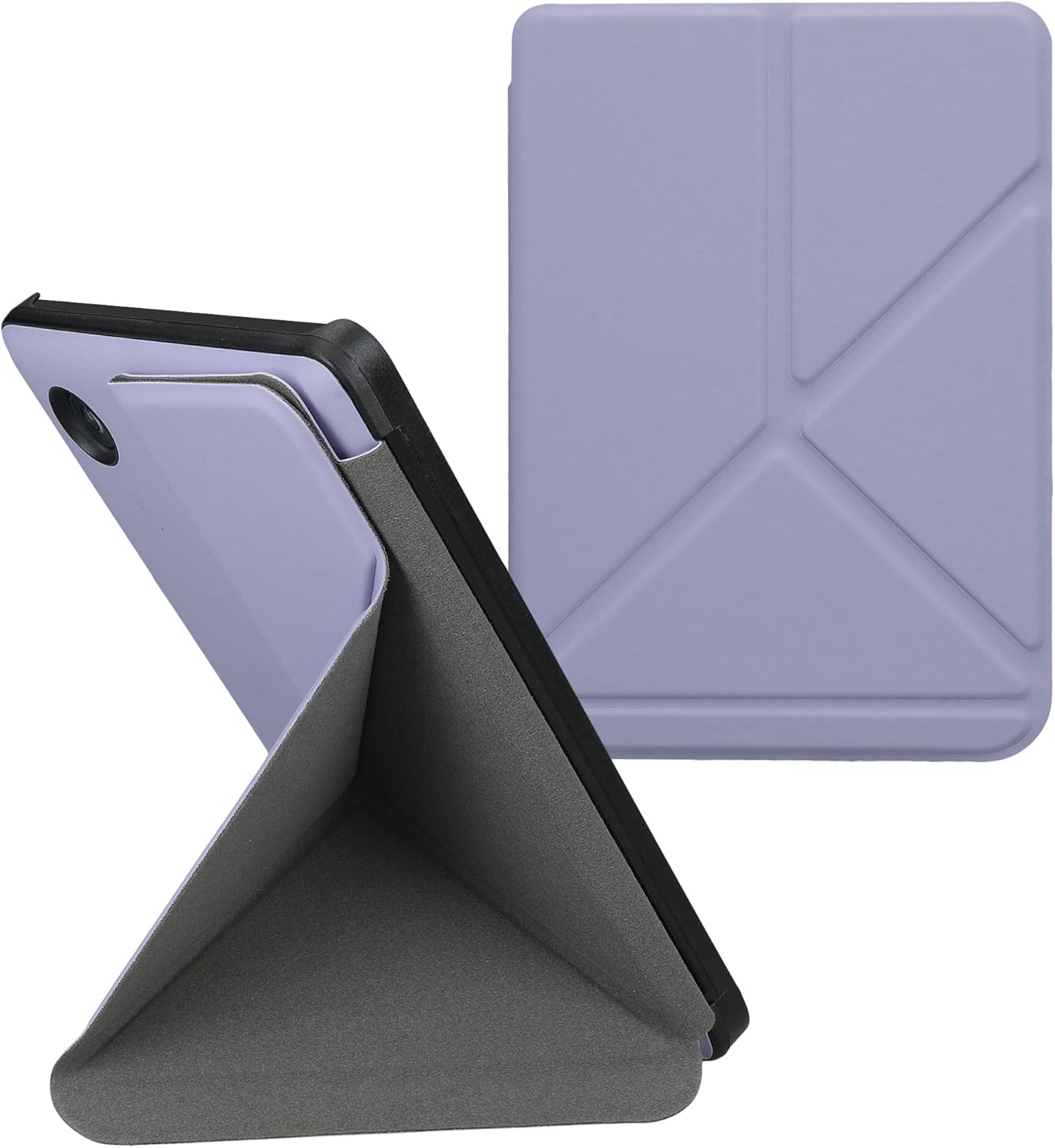 kwmobile Origami Case Compatible with Kobo Clara BW/Colour Case - Slim PU Leather Cover with Stand - Lavender