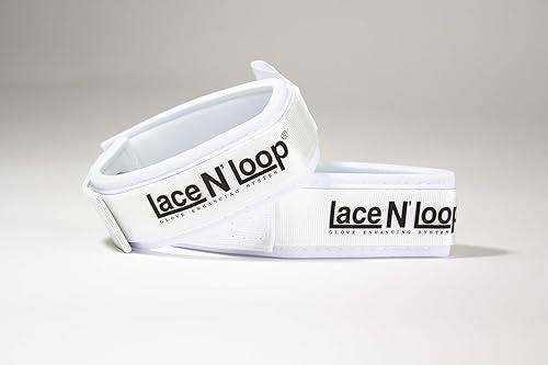 Miniatura 2 de Lace N Loop Correas (par) - Convertidor de guantes de boxeo con cordones Blanco (Logo negro)