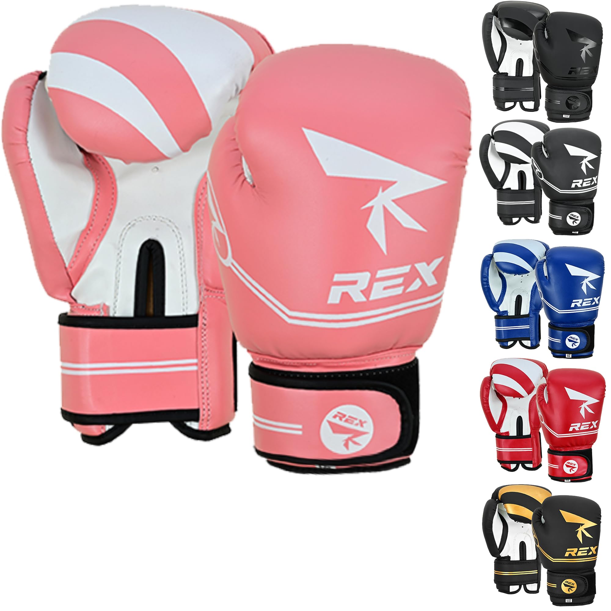 Kids Boxing Gloves for Children Boys Girls Junior Youth Toddler Training Boxing Gloves for Punching Bag Kickboxing Muay Thai (Pink, 6oz)