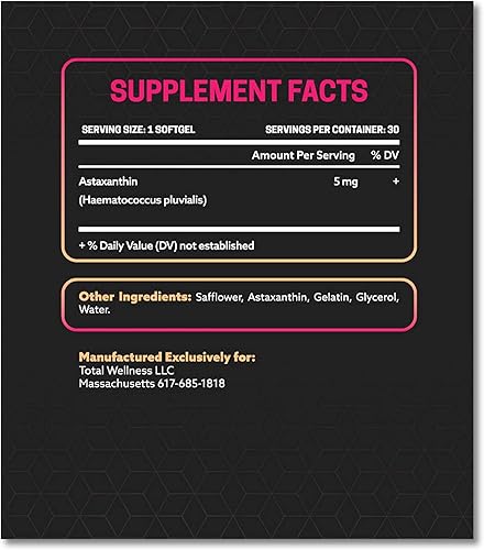 Miniatura 5 de XR30 Astaxantina 15 - Antioxidantes de algas hawaianas - 30 cápsulas blandas - Fabricado en Estados Unidos