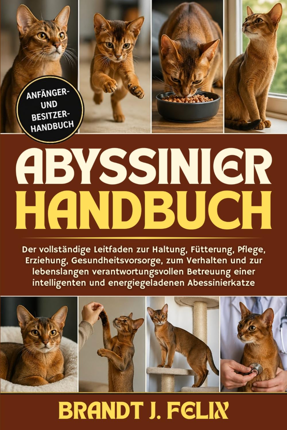 ABYSSINIER-HANDBUCH: Der vollständige Leitfaden zur Haltung, Fütterung, Pflege, Erziehung, Gesundheitsvorsorge, zum Verhalten und zur lebenslangen ... und energiegeladenen Abessinierkatze