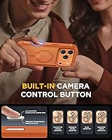 Vista 800 de Miracase Funda magnética para iPhone 14 de 6.1 pulgadas, protector de pantalla de vidrio templado integrado + protector de lente, compatible