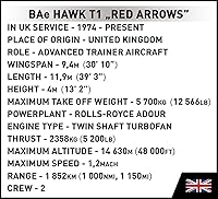 Vista 11 de COBI Armed Forces BAe Hawk T1 RED Arrows - Juego de construcción de aviones, 389 piezas
