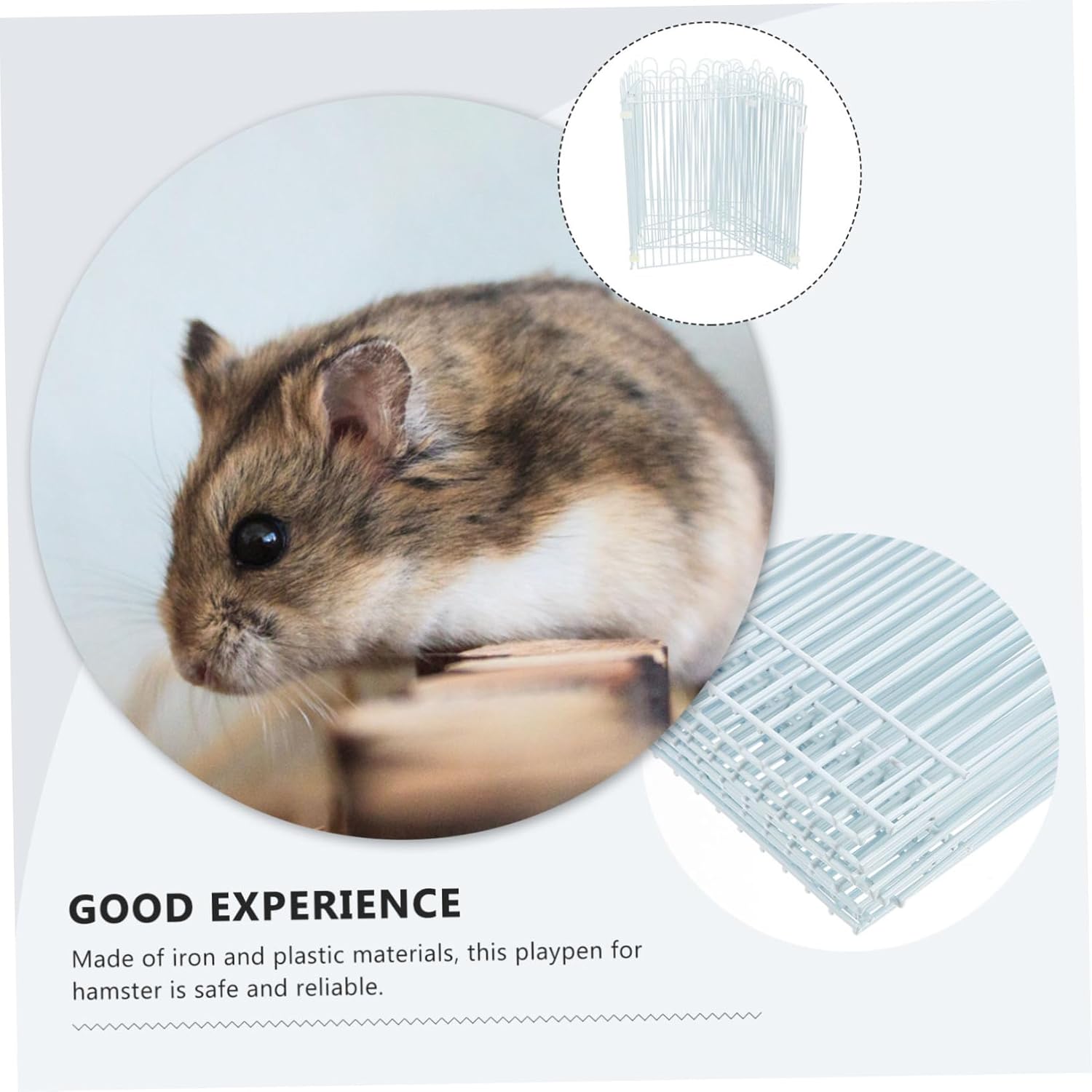 Mikikit 1set Hamster Playpen Panels Activity Fence for Small Pets Use Easy Assembly for Hamsters Squirrels and Reptiles