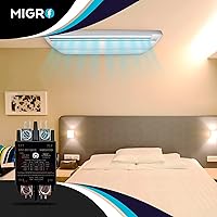 Vista 5 de Migro Contactor de iluminación resistente de 2 postes de 40 amperios Modelos de 2 polos (voltaje de bobina de 2 polos 120VCA)