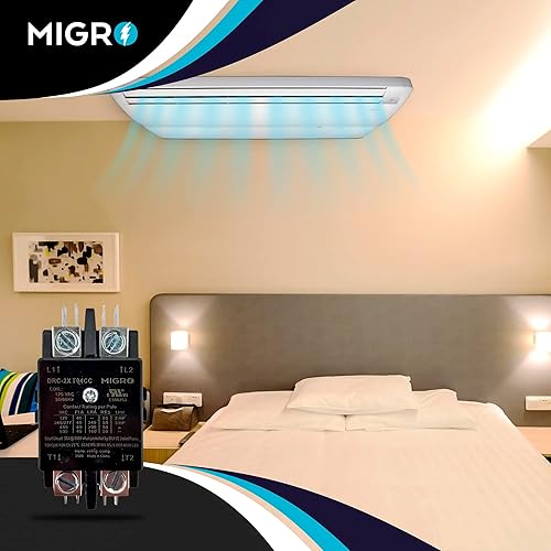 Miniatura 5 de Migro Contactor de iluminación resistente de 2 postes de 40 amperios Modelos de 2 polos (voltaje de bobina de 2 polos 120VCA)