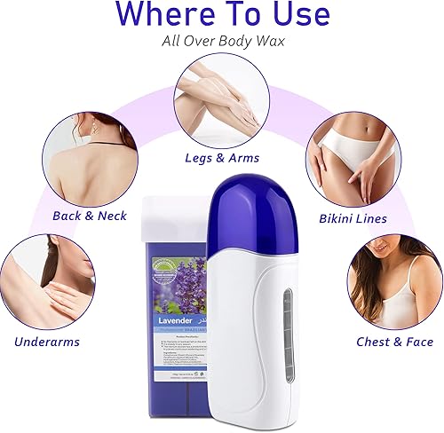 Miniatura 3 de Pinkiou Máquina depiladora y epiladora portátil en roll-on máquina depiladora de cera Lavanda
