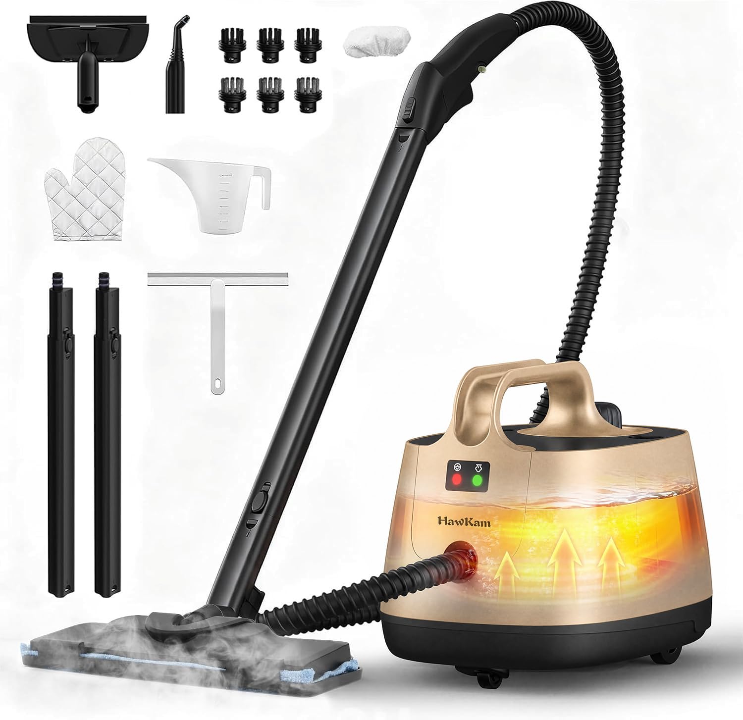 Steam Cleaner with 21 Accessories, 1.5L Capacity