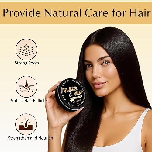 Miniatura 5 de 2 unidades de jabón en barra inversa para cabello gris, barras de champú negras para oscurecer el cabello y la barba, limpiar profundamente y nutrir