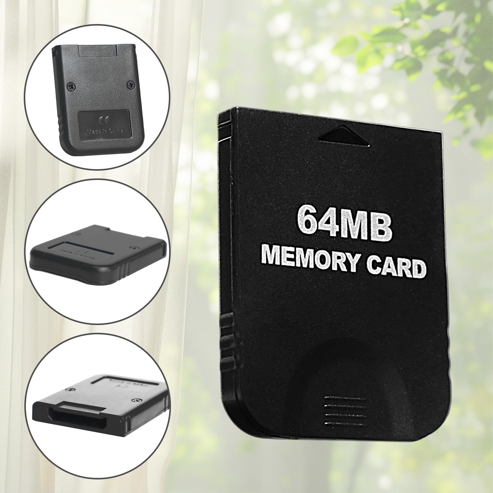 Tarjeta de memoria Gamecube de alta velocidad de 64 MB (2043 bloques), tarjeta de memoria de juego compatible con Nintendo Gamecube y juegos de accesorios de consola Wii (negro)
