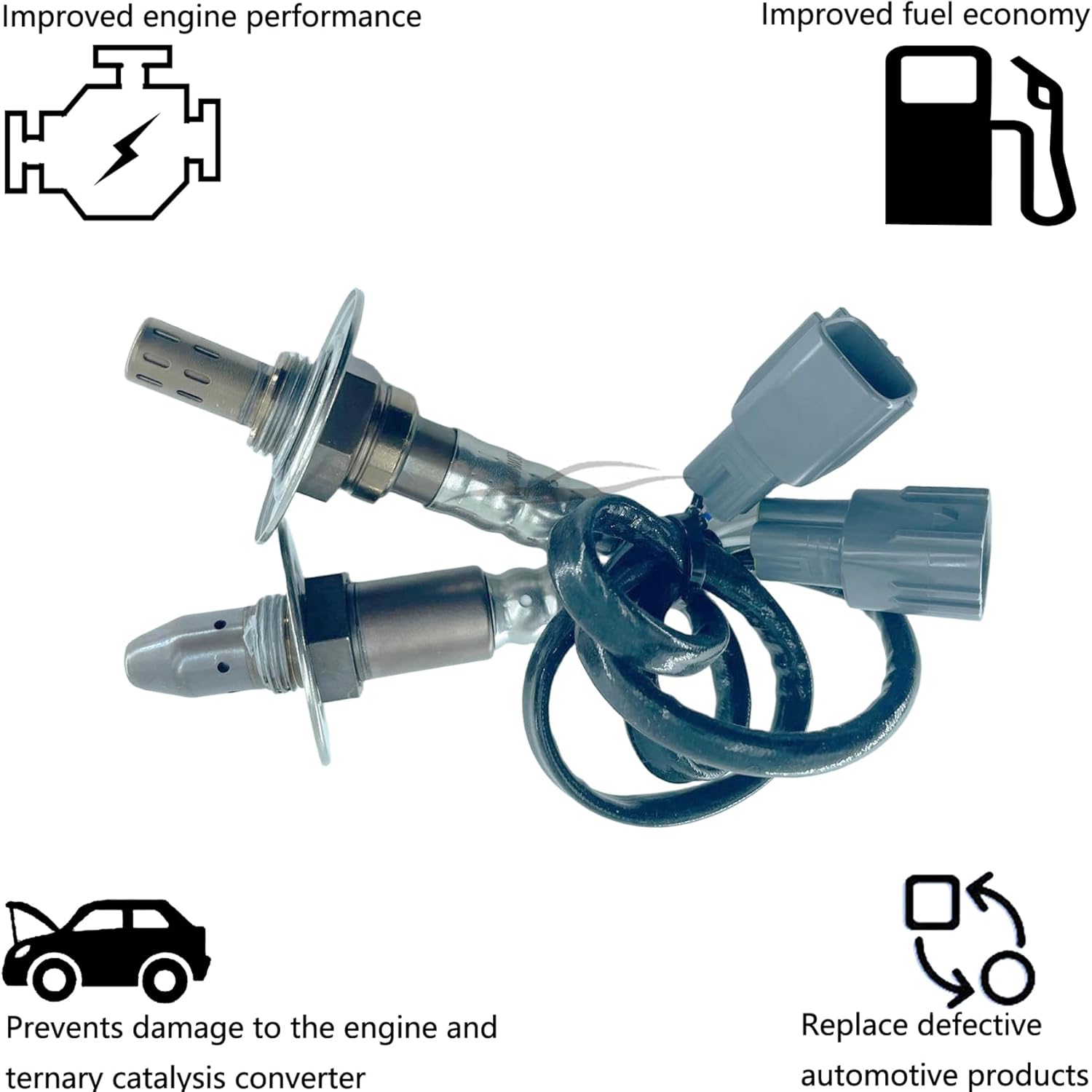 Dropwater 1 Pair Upper and Under Oxygen Sensors Compatible with Subaru Outback Legacy H4 2.5L 2014 2013,Replaces#234-9136 234-4907,Set of 2pcs