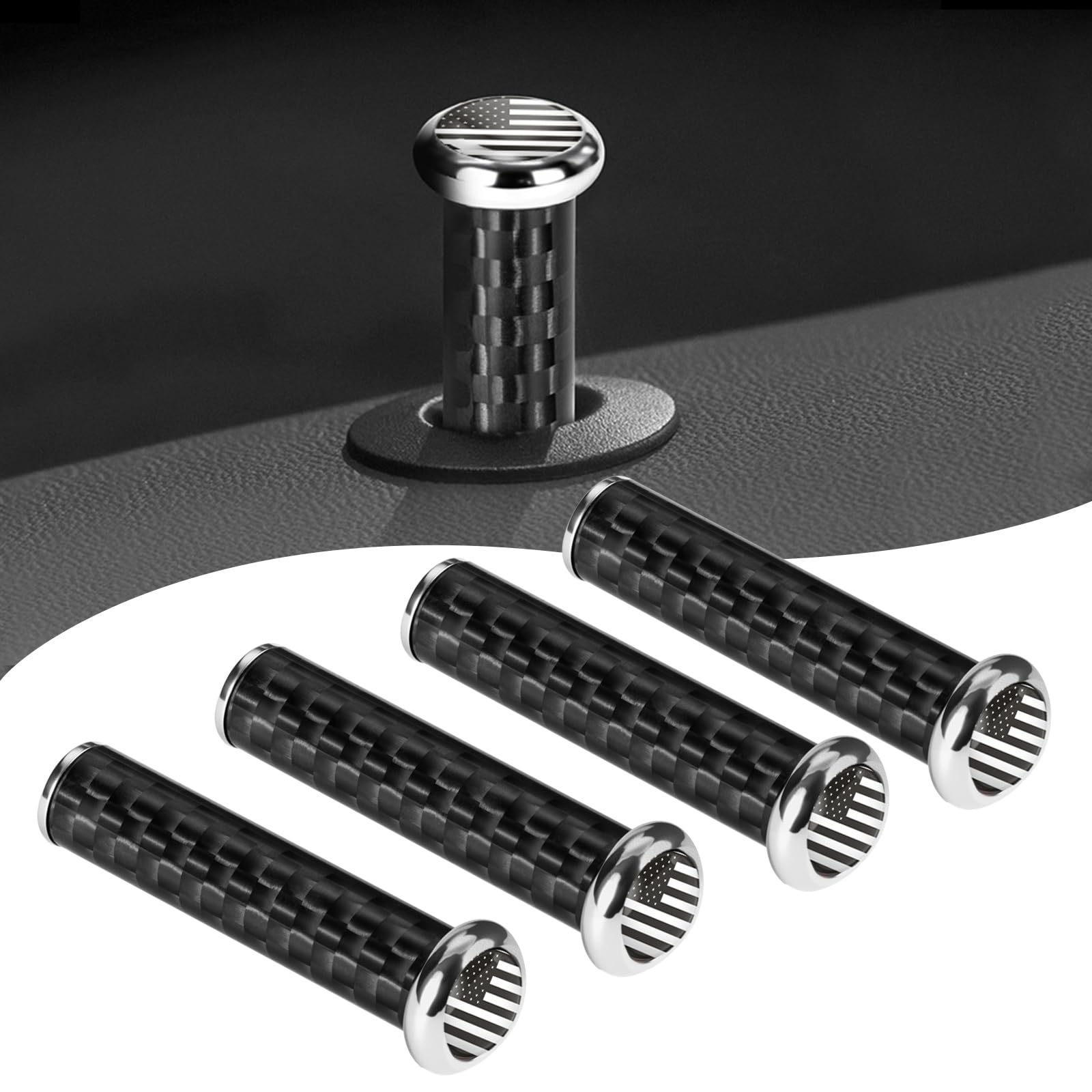 Carbon Fiber American Flag Door Knobs - FREE SHIPPING -1