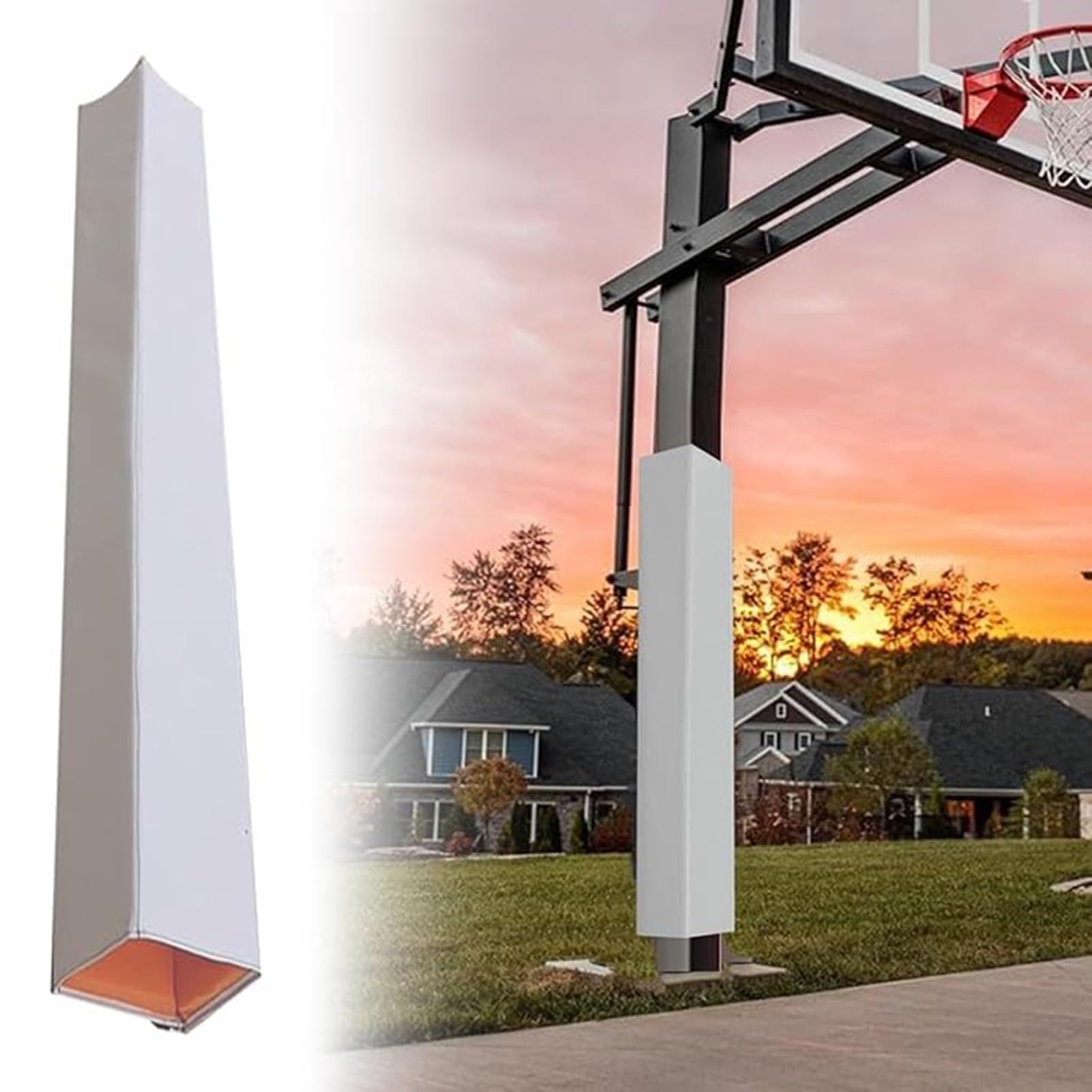 Rembourrage pour poteau de basket protection de colonne de garage et abri de voiture