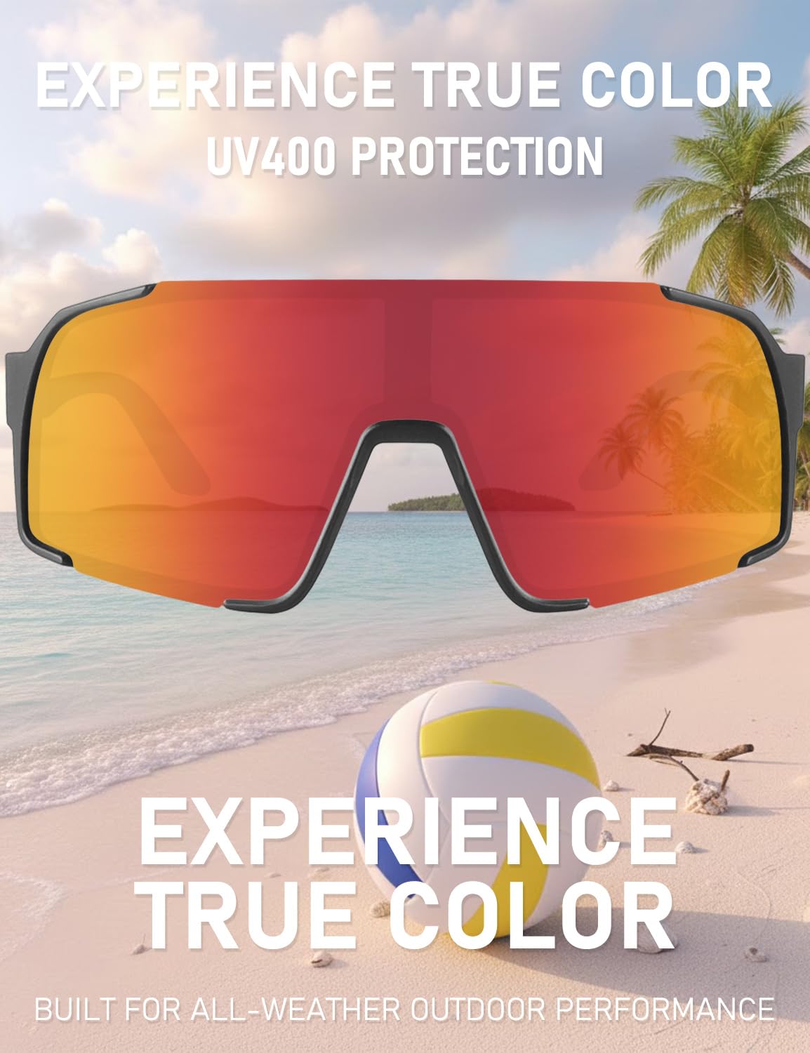 OULAIQI Gafas de sol de béisbol para hombres y mujeres, gafas deportivas de ciclismo para correr, sóftbol, voleibol, golf con protección UV