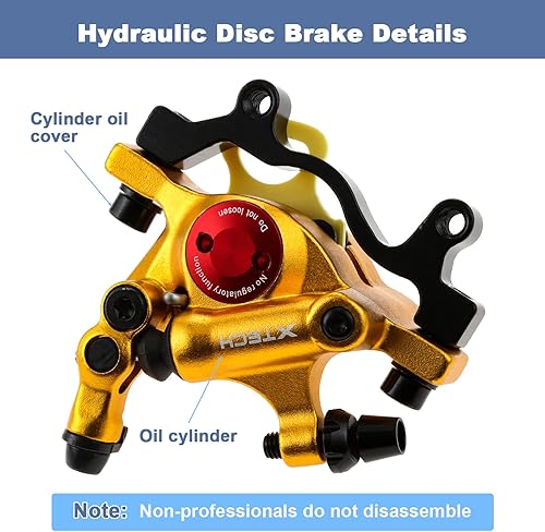 Miniatura 3 de HB-100 Line Pulling Pinzas de freno de disco hidráulicos, frenos de disco mecánicos para MTB, bicicleta de montaña, bicicleta eléctrica y bicicleta