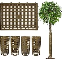 KEKE COO 4-Pack 15x10" Expandable Tree Trunk Protectors - Weatherproof Mesh Guards for Mowers, Rodents, Sun Scald & Tree Bark Damage