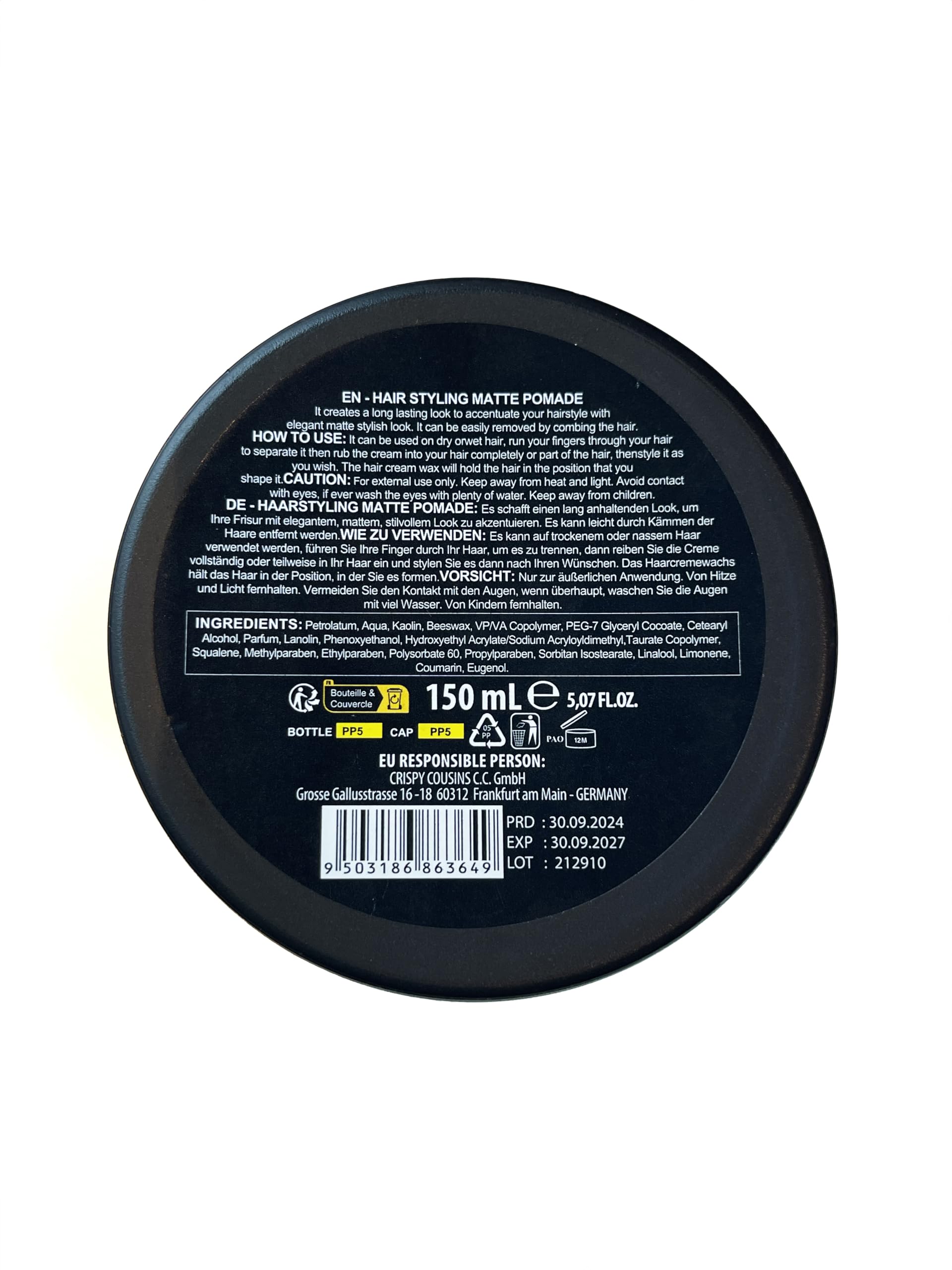 Matt Haarwachs 100ml | Extra Starker Halt & Natürliches Matt-Finish | Professionelles Hair Clay | Süßholz-Duft