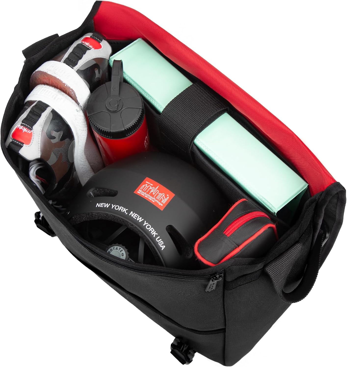 Manhattan Portage Deluxe Computer Bag (LG) with Adjustable Strap Water Resistant 1000D Cordura for Work College Travel