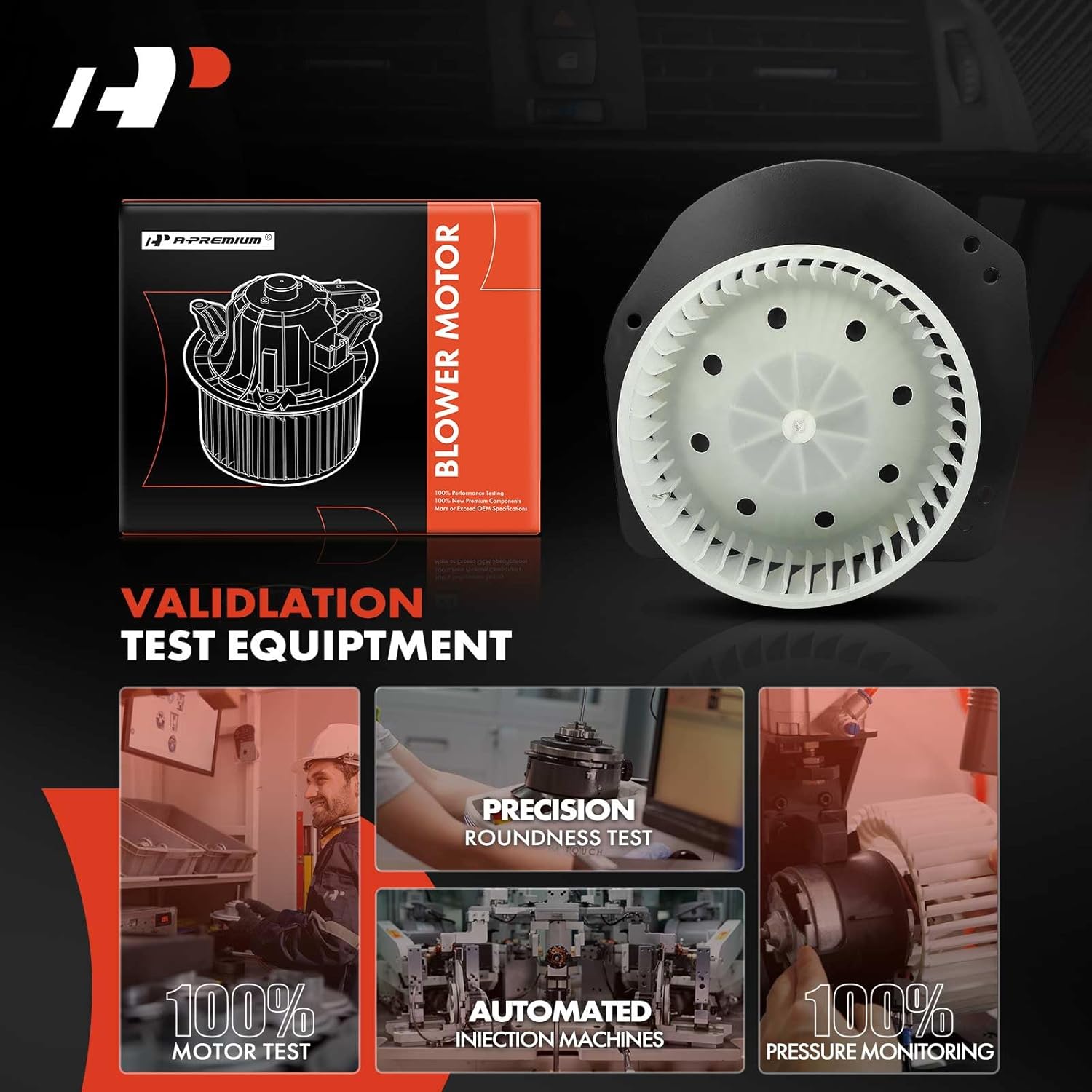 A-Premium Front HVAC Heater Blower Motor Compatible with Mercury Grand Marquis/Marauder & Ford Crown Victoria/F-150/F-250/Bronco/F-350/F-100/LTD Crown Victoria/LTD & Lincoln Town Car/Mark VI