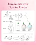 Pièces de pompe à sein compatibles avec Spectra S1/S2/9 Plus, Accessoires non originaux, remplacements complets Inclure 24mm Mélanges, robinets, protecteurs de l'écoulement arrière (bills inclus), tubulures et bouteilles