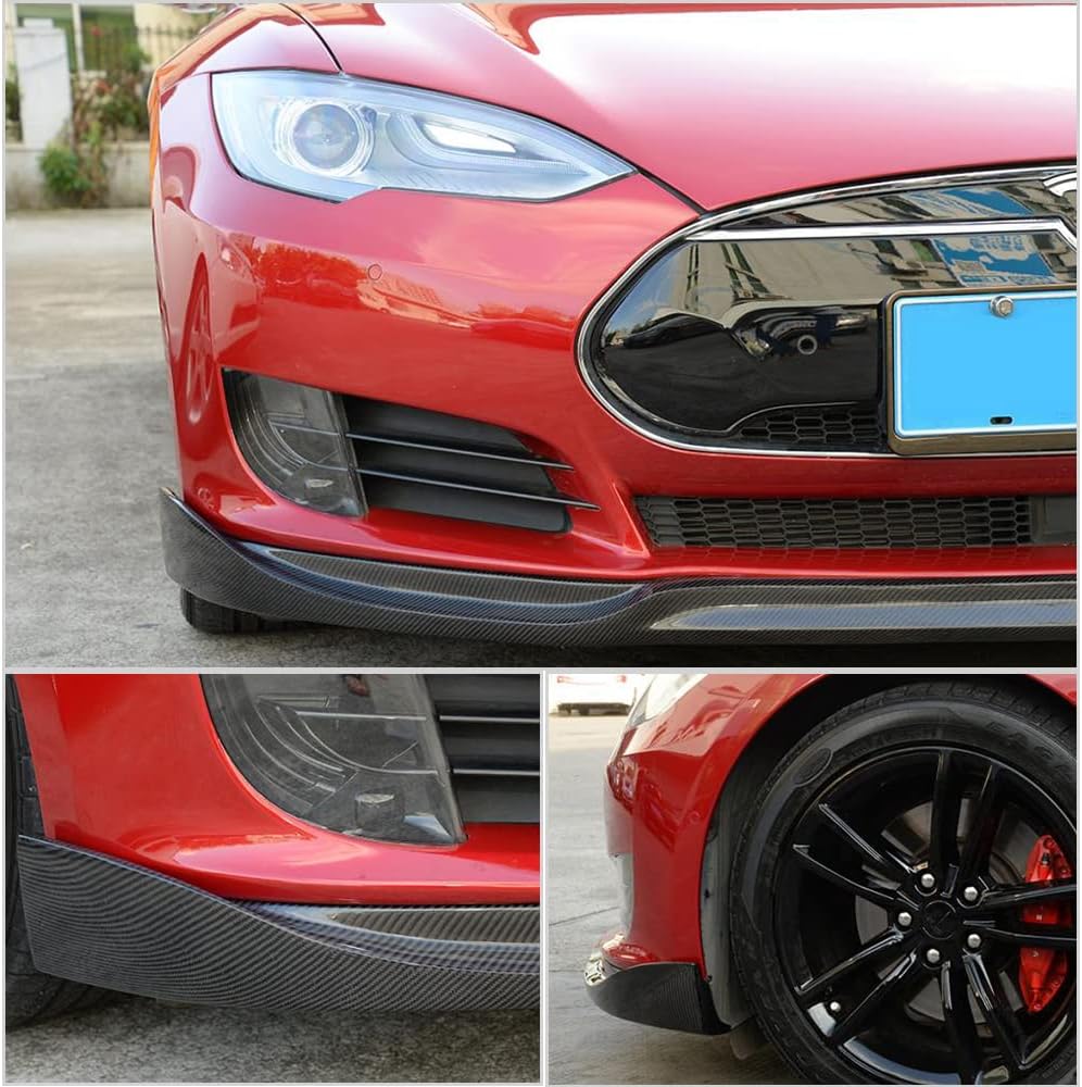 Carbon Fiber Front Bumper Lip for Tesla Model S 2012-2015 Sedan Front Lip Spoiler Body Kit Factory Outlet