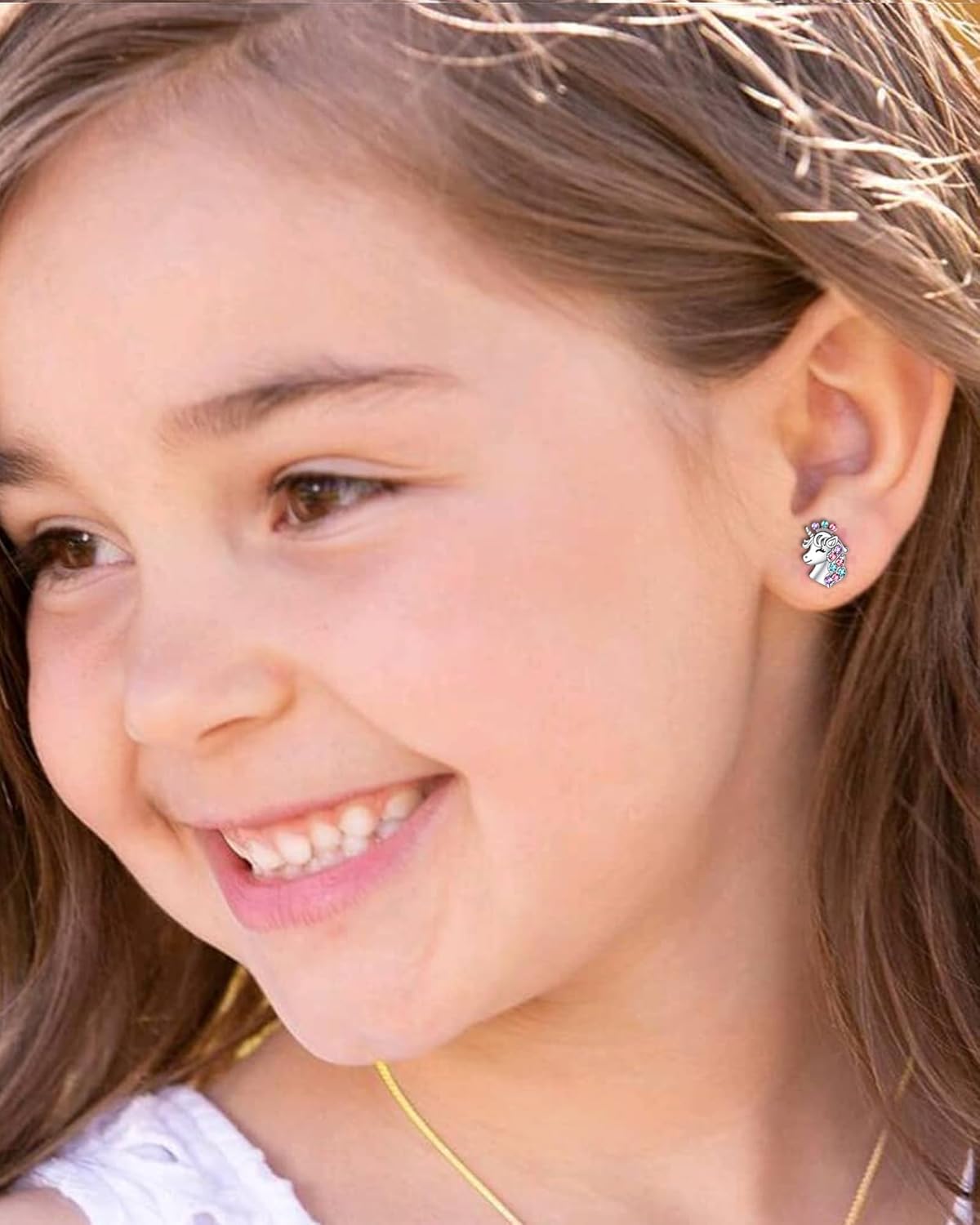 Shonyin Unicorn Earrings for Girls Hypoallergenic Valentines Day Gifts for Kids Daughter Girls Birthday Gifts for Daughter Granddaughter Niece - Image 2