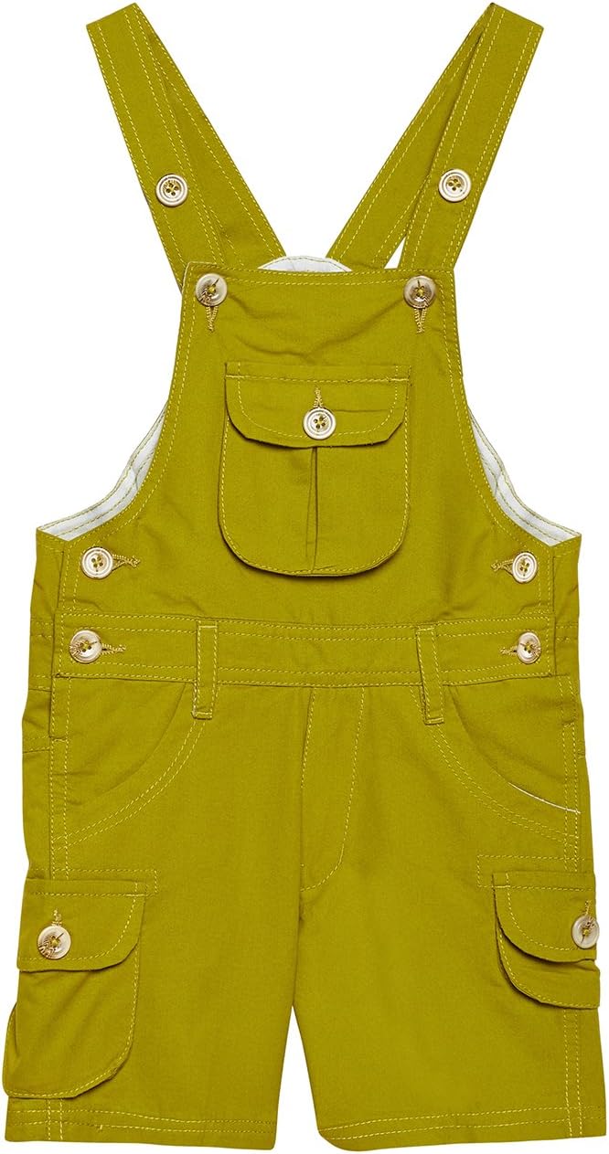 FirstClap Cotton Solid Short Knee Length Dungaree for Kids Unisex (Boys & Girls) Jumpsuit for Kids