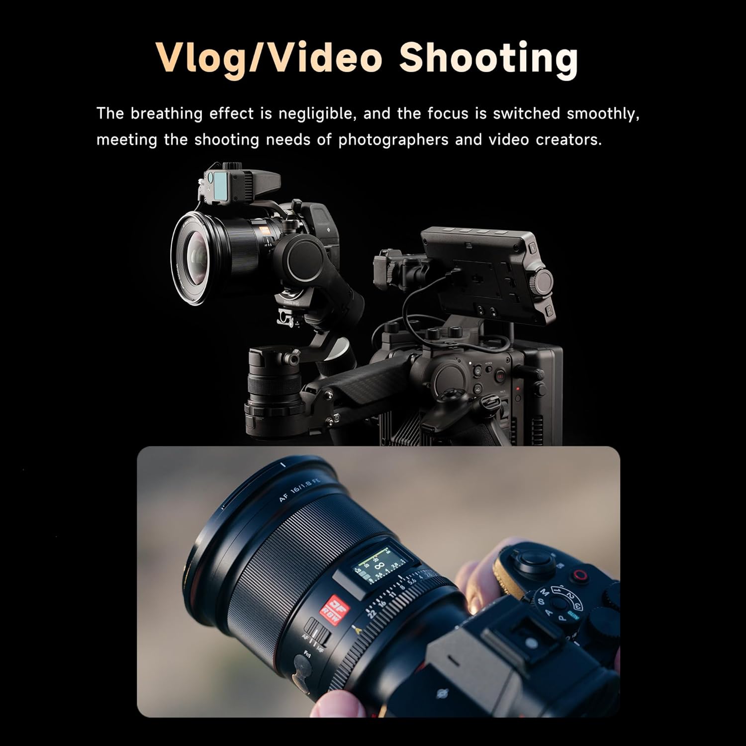 VILTROX 16mm Z-mount Lens for Vlog/Video Shooting