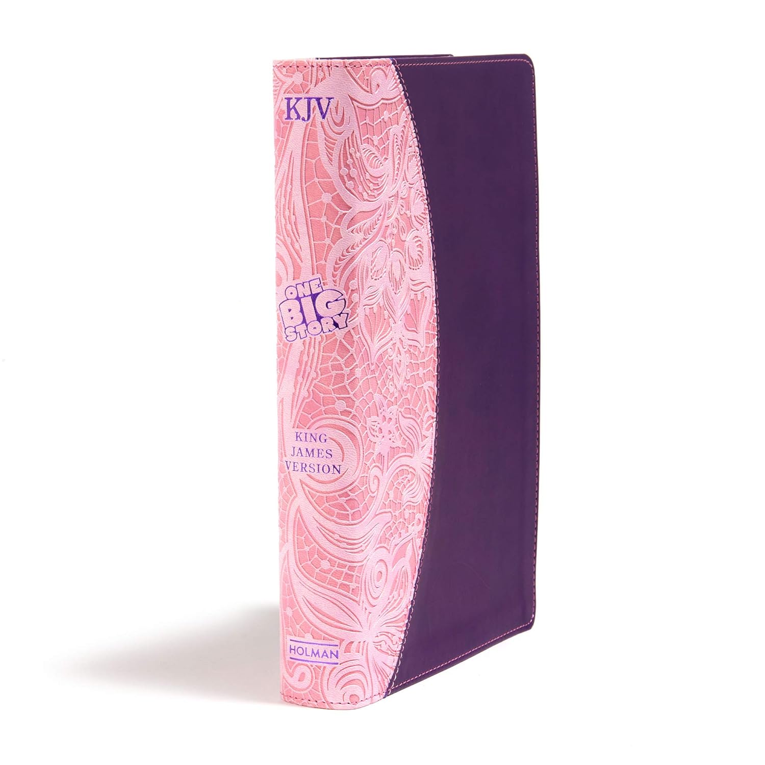 KJV One Big Story Bible, Pink/Purple LeatherTouch, Red Letter, Presentation Page, Study Helps for Children, Christ Connections, Memory Verses, Full-Color Maps, Easy-to-Read Bible MCM Type      Imitation Leather – June 15, 2020