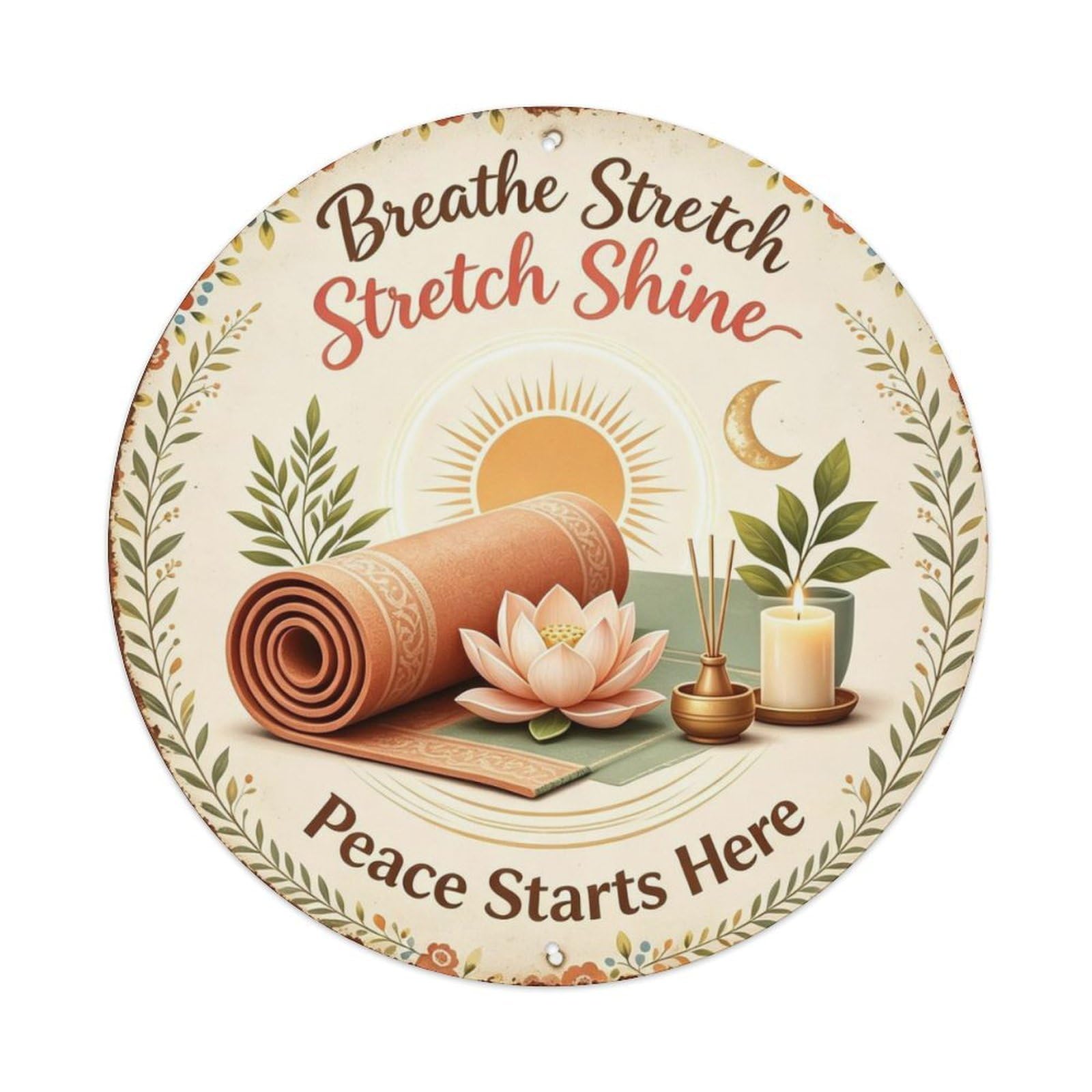 Peace Starts Here Metal Tin Sign Plaque