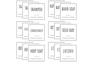 Segbauty Bathroom Labels for Soap Dispenser, Waterproof Removable Self-Adhesive Stickers