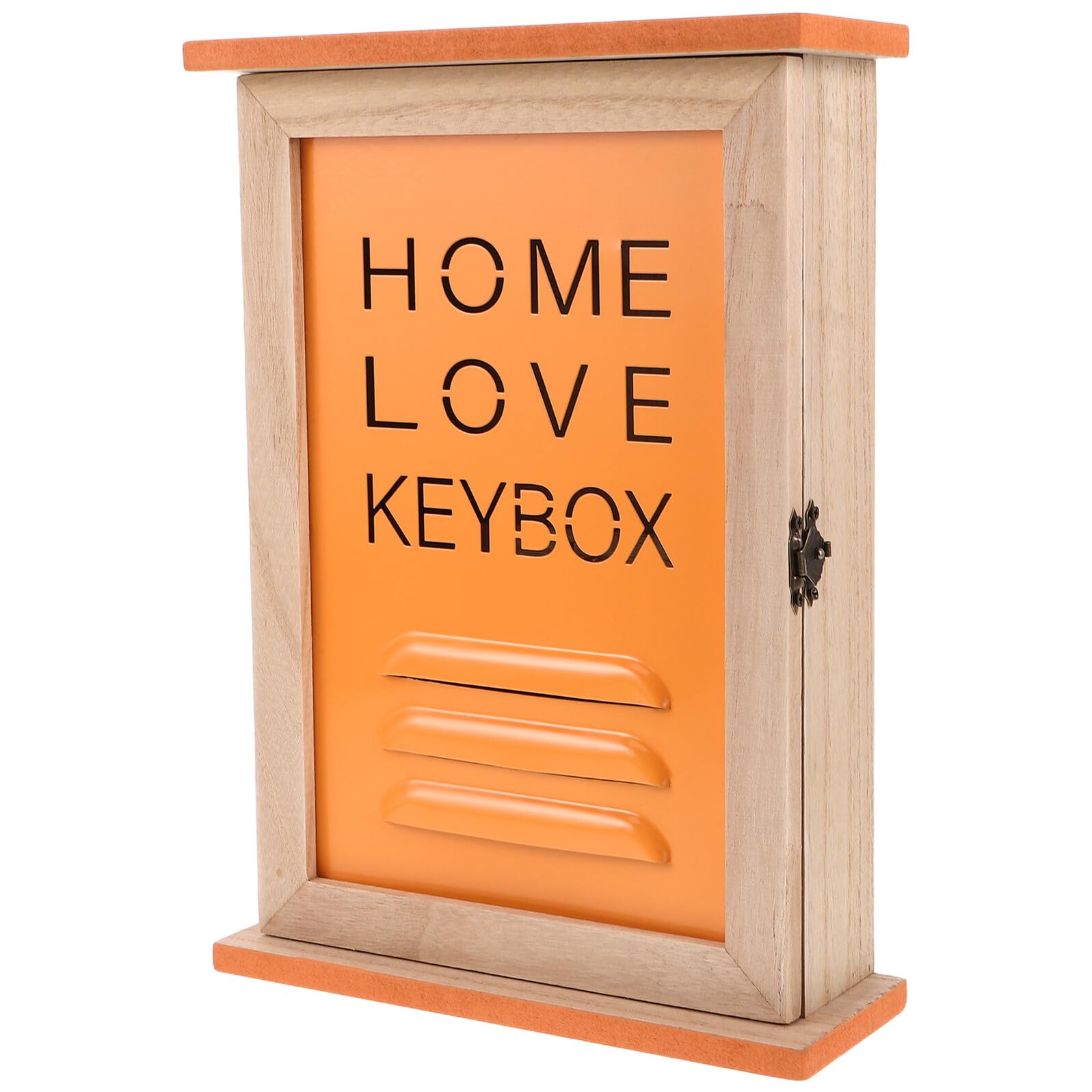 Decoración funcional para pasillo con soporte de pared naranja ideal para el recibidor