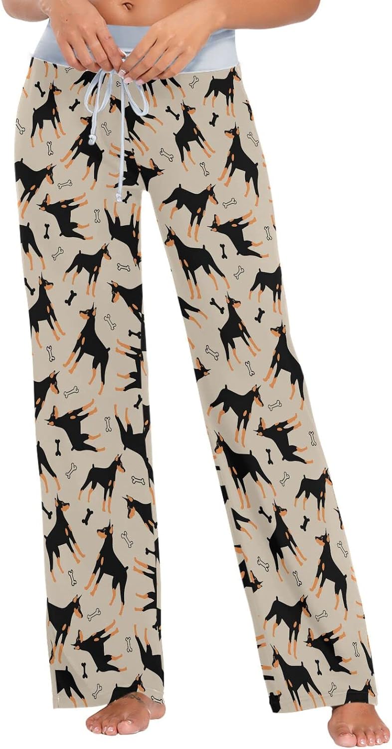 Naanle Women's Trendy Funny Pattern Girls Comfy Casual Pajama Pants Large Soft Drawstring Yoga Lounge & Sleepwear Bottom
