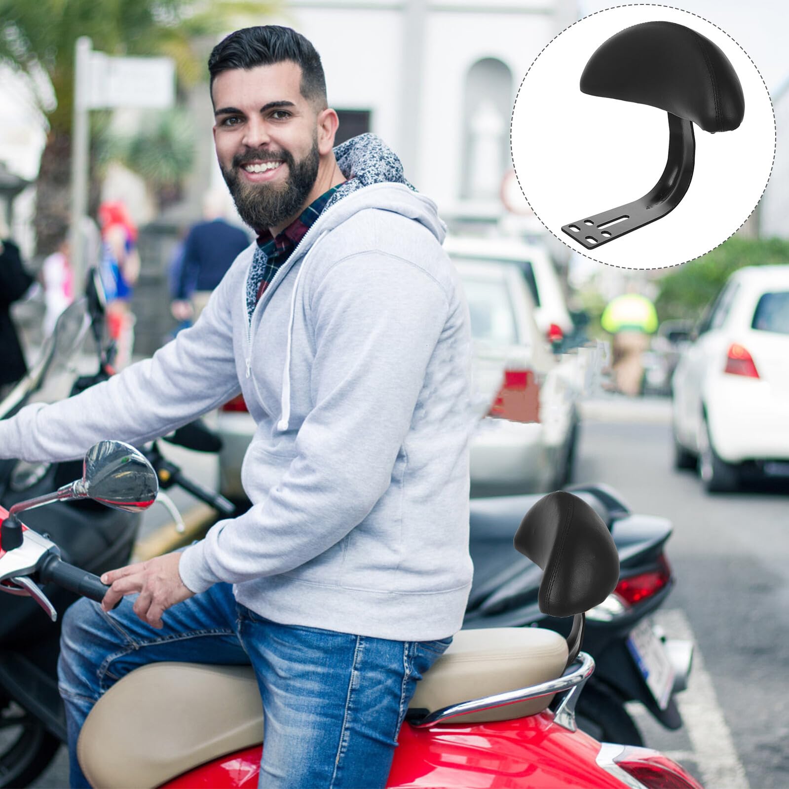 Mikinona Schienale per Bicicletta Elettrica con Cuscino Imbottito Ergonomico Supporto Schiena Allargato per Comfort e Riduzione Affaticamento Facile Installazione per E-bike e Bike