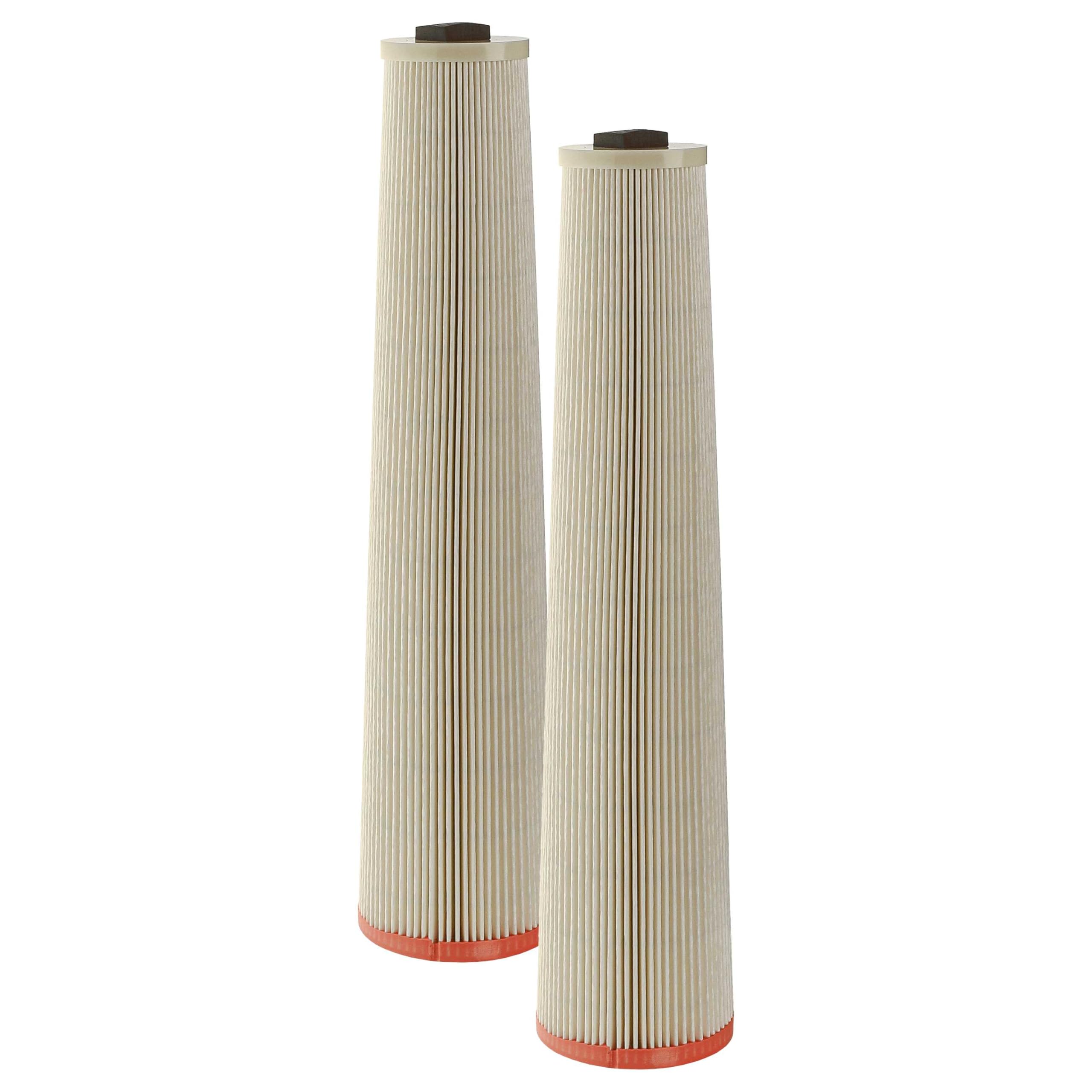 vhbw 2x Filtro reemplaza Dustcontrol 42024 para aspiradora - filtro Hepa naranja blanco