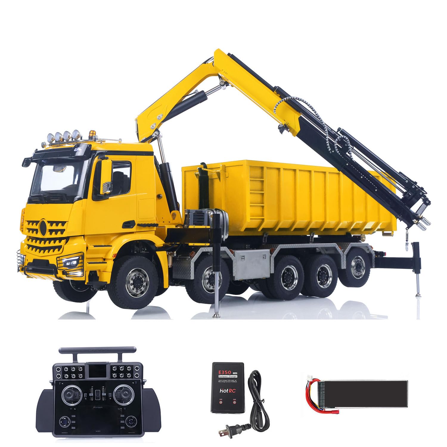 TOUCAN RC HOBBY 1 14 10x10 Metal RC Hydraulic Dump Car Remote Control Crane Full Dumper Trucks for