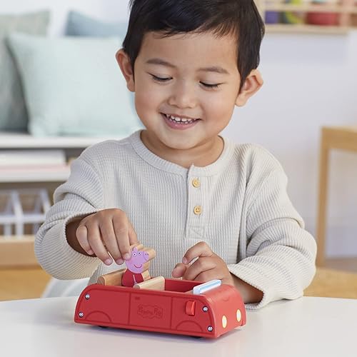 Miniatura 6 de Peppa Pig Coche y barco de madera hechos de madera de origen responsable, juguetes para niñas y niños de 2 años en adelante