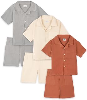 Organic Cotton Shirt & Pant Co-ord Set for Kids | Elegant & Comfortable Summer Wear | Stylish Half Sleeve Shirt with Bow & Comfy Shorts