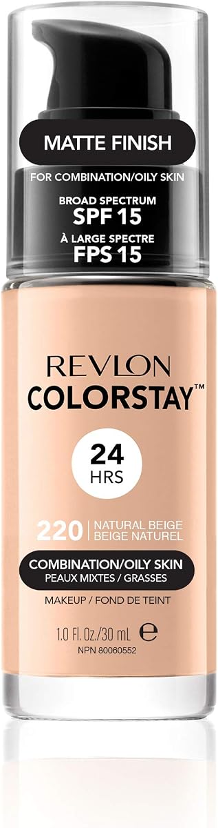 Revlon Color Stay Liquid Makeup for Combination/Oily Skin, Natural Beige, 1.0 Fluid Ounce