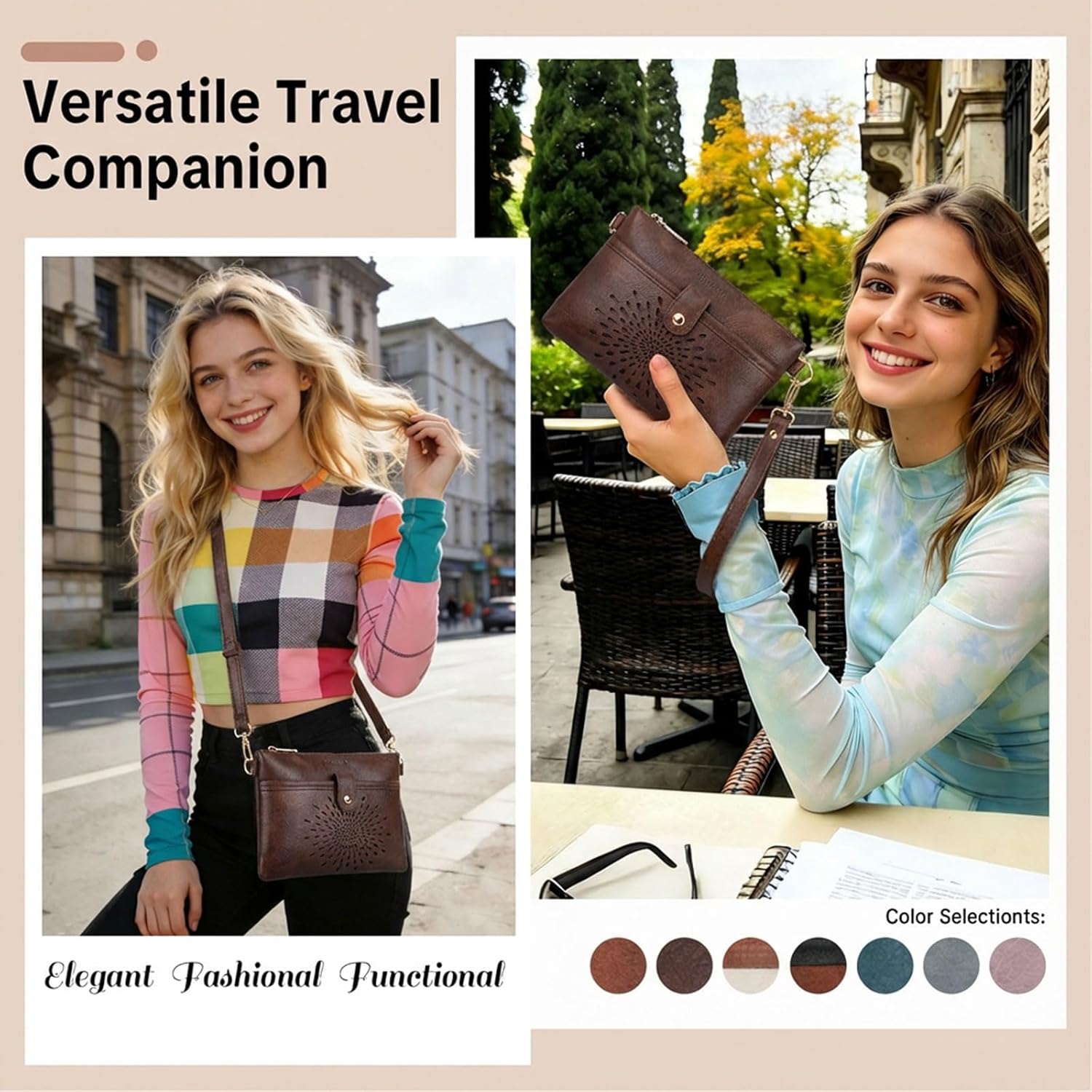 APHISON Wristlet Wallets Clutch Purses Small Crossbody Bags For Women, Cell Phone Wallet Purse RFID Wallet Women