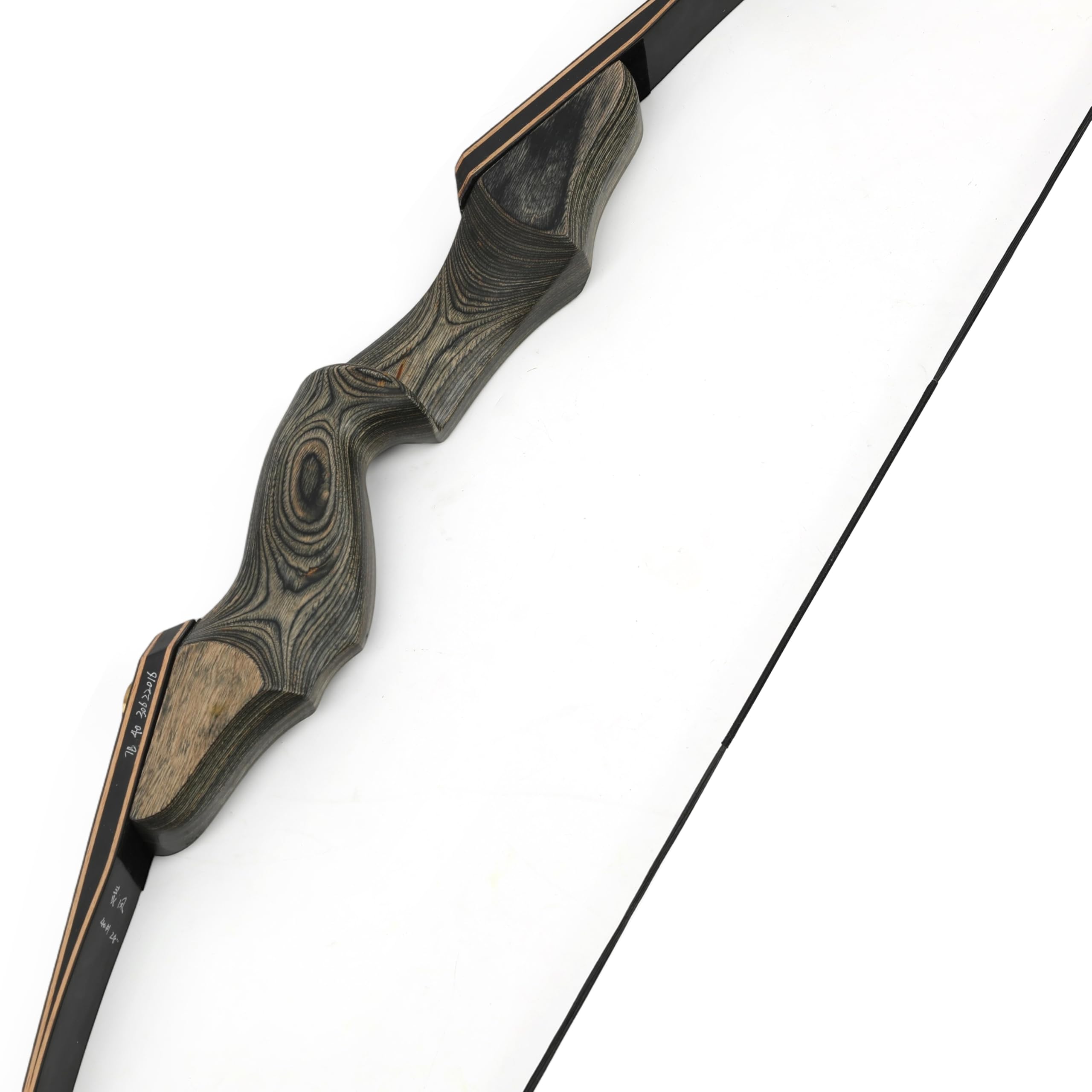 Wolfman Arco Ricurvo Tradizionale da 60 Pollici, Manico in Legno Tecnologico, 25/30/35/40/45/50 lbs, per Adulti e Principianti, Caccia e Tiro al Bersaglio