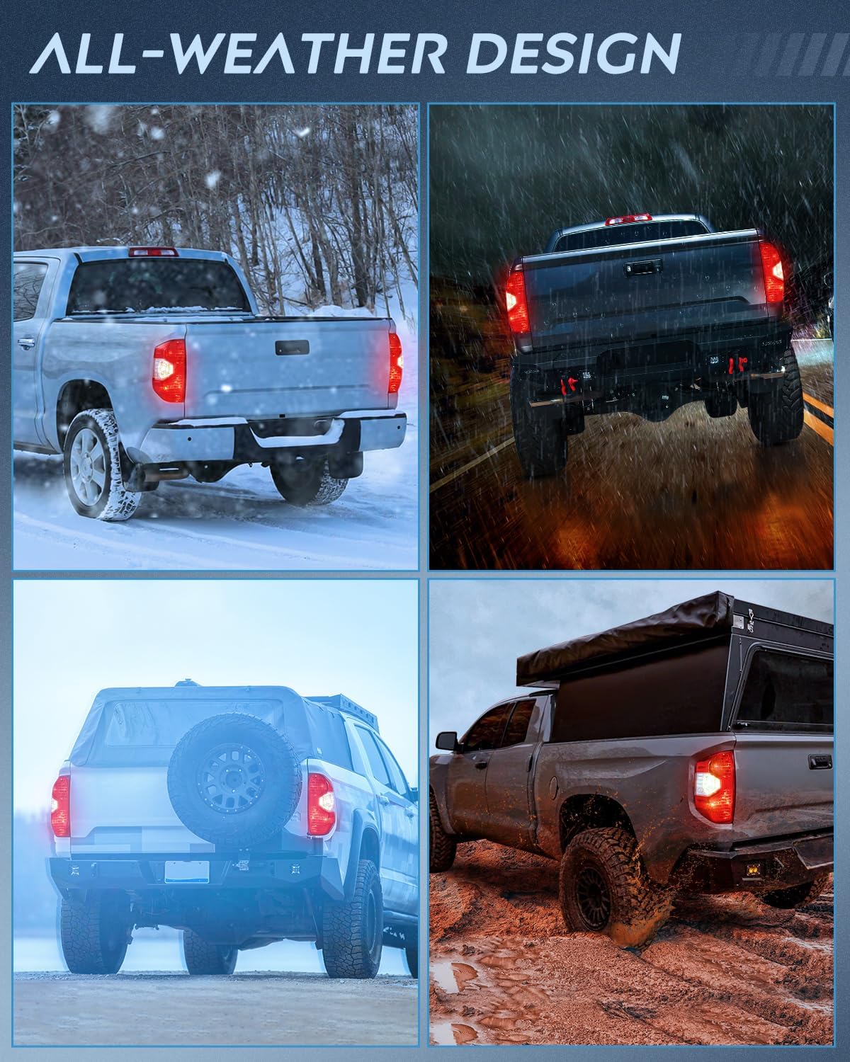 Nilight Taillight Assembly Compatible with 2014 2015 2016 2017 2018 2019 2020 2021 Toyota Tundra Tai Light Rear Lamp Replacement OE Style Driver Side and Passenger Side