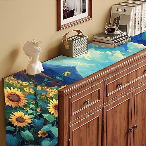 Miniatura 135 de Juego de manteles individuales y camino de mesa de muñeco de nieve y árbol de Navidad, 7 piezas (1 camino de mesa + 6 manteles individuales), diseño