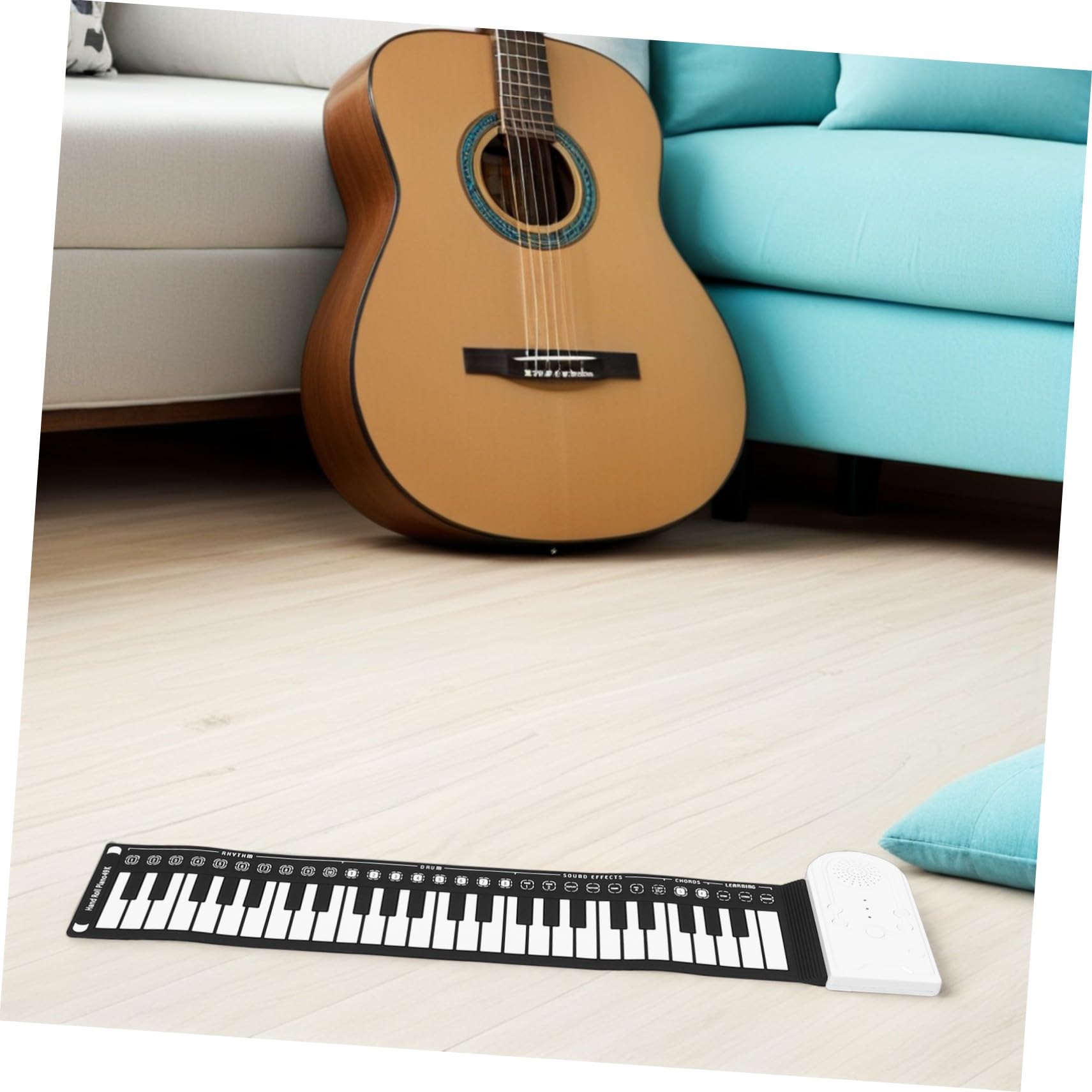 ABOOFAN Silikon-keyboard Faltbar Tragbar mit Tasten Elektronisch für Anfänger Kinderreisepiano Aufrollbar mit Digitalem Klaviergefühl für Unterwegs Musikunterricht