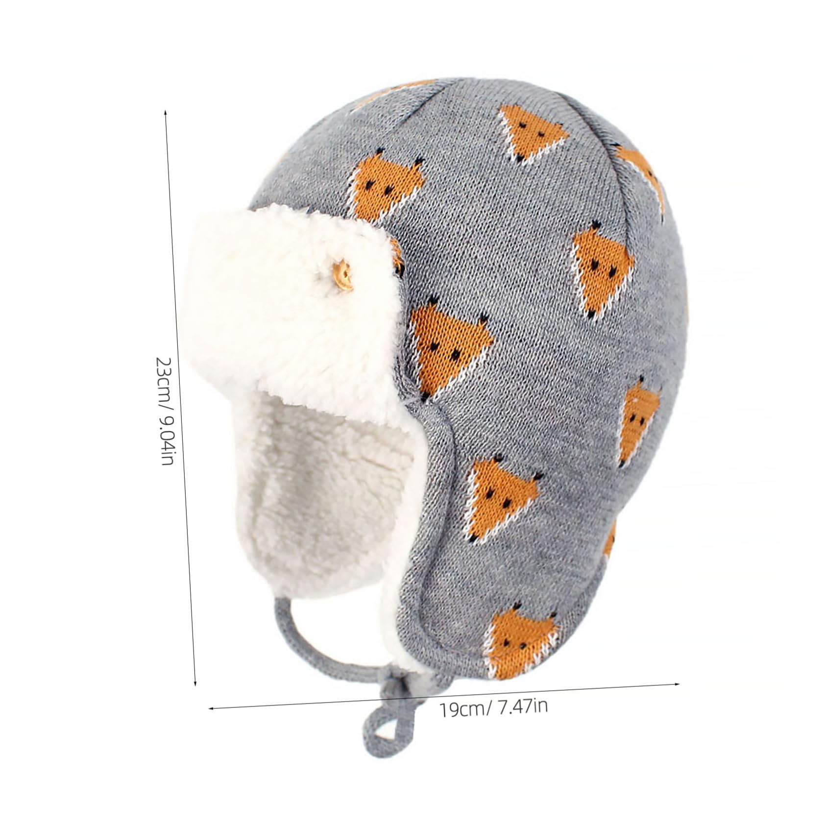VALICLUD Gorro de Esquiar Gorro Termico con Orejeras Sombrero de Invierno para niños pequeños cálido con Motivo de de protección para los oídos para niños algodón