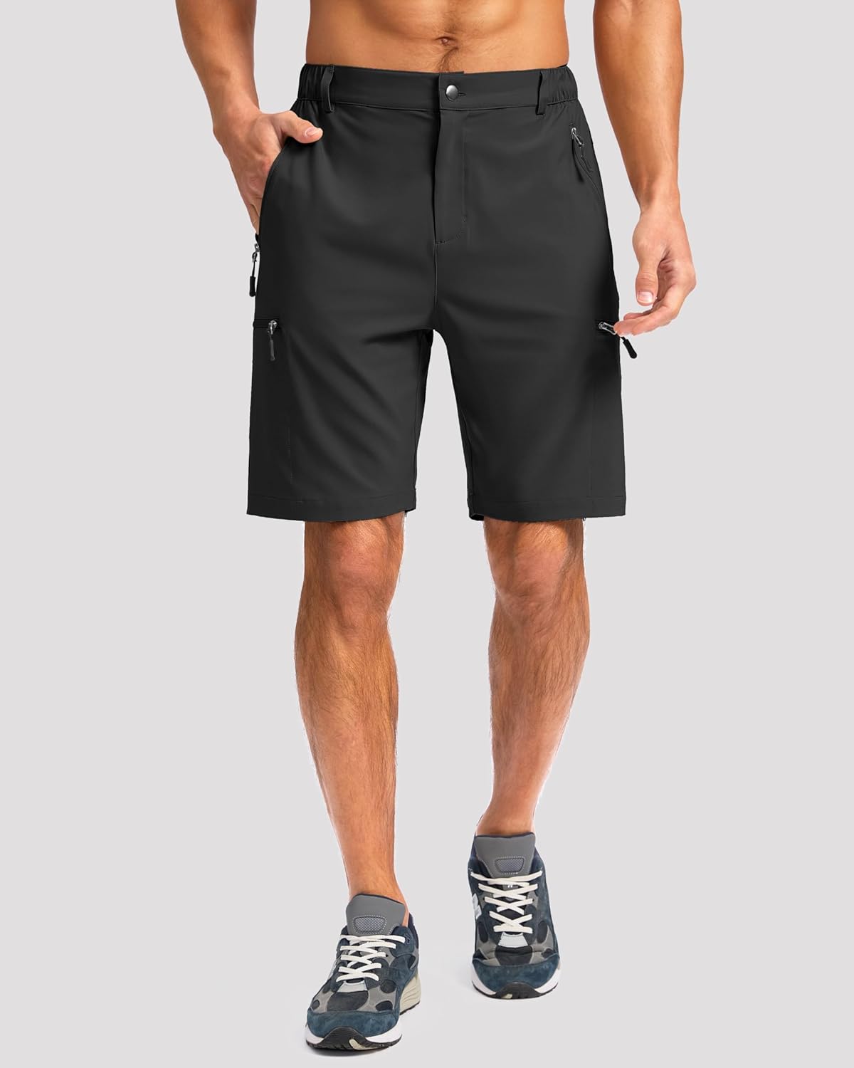 G Gradual Mens Hiking Cargo Shorts with 4 Zipper Pockets 9" Quick Dry Lightweight Casual Work Shorts for Men Golf Fishing - Image 2